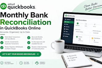 monthly reconcilation in quickbook bank statements in zoho books bookkeeping