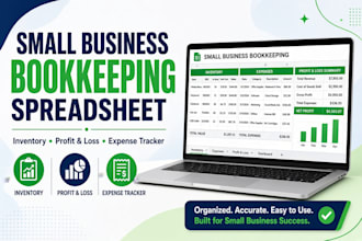 create excel google sheets small business bookkeeping inventory expense tracker