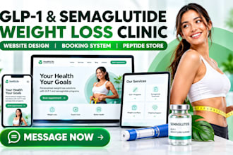 build semaglutide glp1 weight loss clinic website peptide booking website