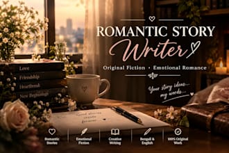 write original short romantic stories and emotional fiction