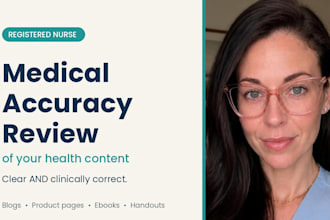 do a registered nurse medical accuracy review of your health content