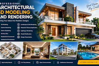 make architectural 3d model and rendering