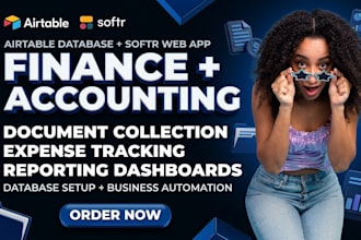 airtable database softr app for document collection expense tracking reporting