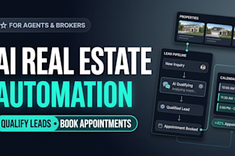 build ai real estate lead qualification appointment booking workflows chatbot