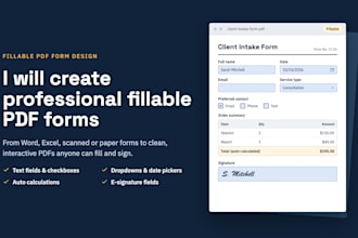 create professional fillable PDF forms with calculations and e signature