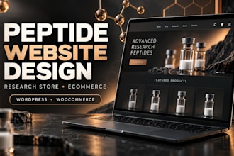 build peptide website or research peptide store