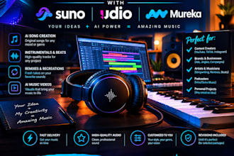 create unique ai songs with suno ai, udio, and mureka ai