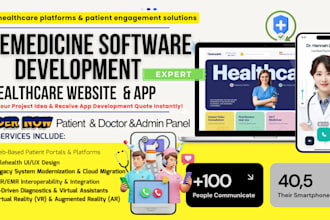 develop hippa compliant telemedicine telehealth dental healthcare website, app