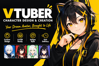 create a custom furry anime vtuber model with live2d rigging