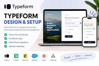 design typeform forms, quizzes and surveys with integrations