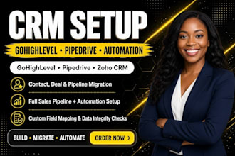 setup gohighlevel , hubspot,pipedrive,CRM and automation