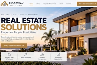 design redesign wix real estate website property management lead generation site