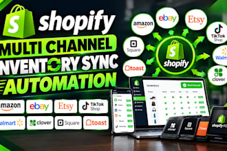 setup multi channel shopify inventory sync automation amazon shopify clover pos