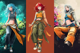 make custom anime art and anime commission character design