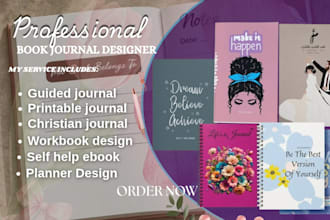 design a professional printable ebook journal and workbook
