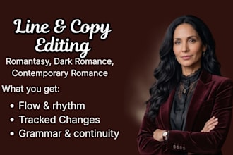 do line and copy editing for dark romance, romantasy and contemporary novel