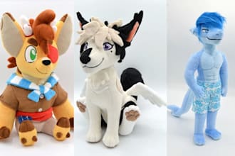 create custom plush toy cute plushies stuffed anima plushies crochet kawaii