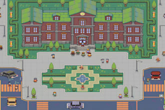 create top down pixel art tileset rpg maker platformer game assets environment