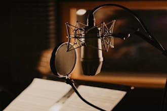 record a deep calming british male voice over