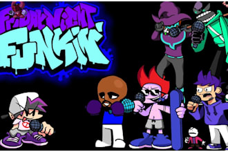 create friday night funkin fnf mod character animation music