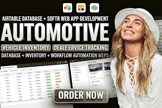 airtable database softr app for vehicle inventory dealer portal service tracking