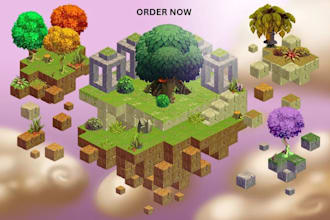 design isometric pixel art tileset, tilemap, game map and assets