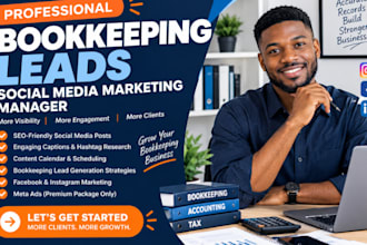 generate bookkeeping income tax leads accounting social media marketing manager