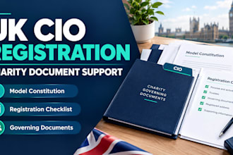 prepare UK cio registration and charity governing documents
