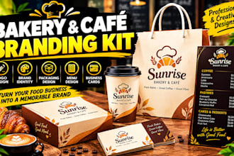 design a bakery, cafe, restaurant logo and branding kit