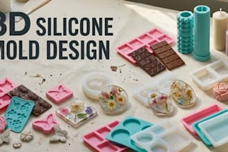 design custom silicone molds for cookies and chocolates candy cake, resin design