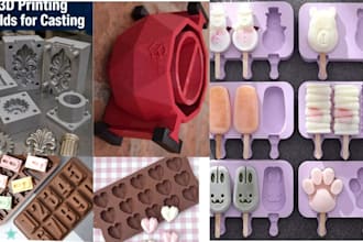 design a 3d printable product mold with accurate cad geometry for your project