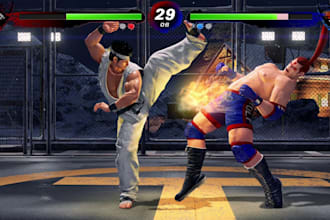 create a custom 1v1 fighting game in unity like mortal combat and street fighter
