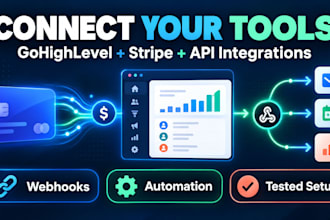 connect gohighlevel to stripe, webhooks and your business tools via api