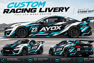 convert your existing racing design into an iracing ready gt3 livery