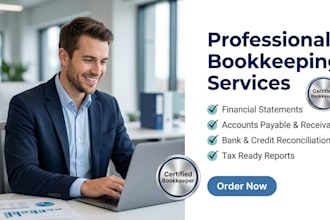 be your monthly bookkeeper for quickbooks, xero, zoho books and freshbooks