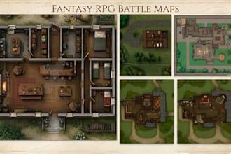 create fantasy battle map, ttrpg, vtt maps, dnd encounter  maps