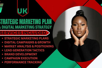 create a strategic marketing plan and digital marketing strategy for growth