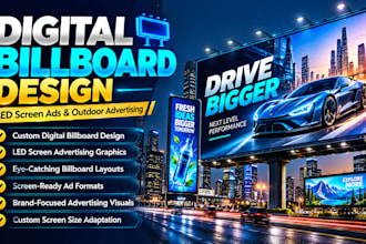 design digital billboard led screen ads billboard animation outdoor advertising
