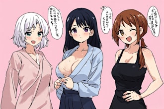 draw anything in japanese anime or manga style
