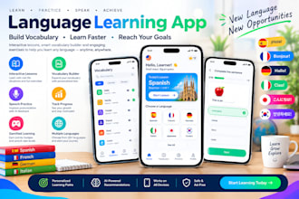 build language learning app, vocabulary builder app, duolingo clone app