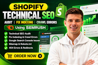 do shopify technical SEO audit fix indexing crawl errors using semrush