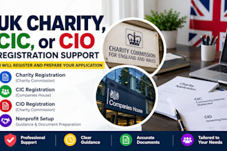 register your UK charity, cic, or cio or nonprofit  and prepare your application