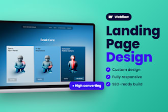 design a high converting webflow landing page