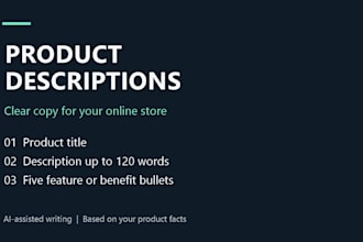 write clear ecommerce product descriptions and titles