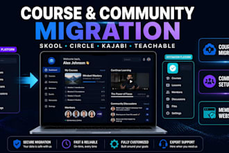 migrate online course skool kajabi circle community teachable thinkific setup
