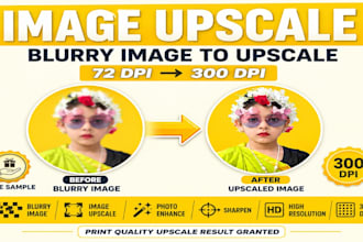 enhance, sharpen, upscle and restore your blurry photos