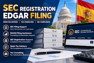 do sec registration, edgar filing, sec compliance, for 10k 10q 8k s1 filings