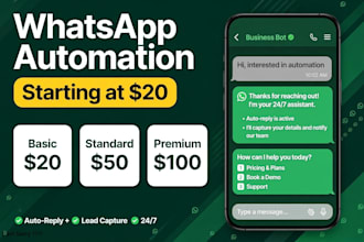 build whatsapp chatbot and automation for business
