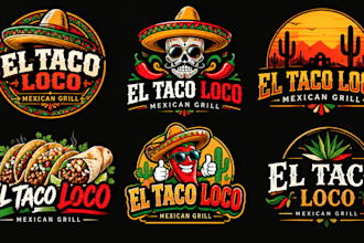 design a professional, mexican food, taco, burrito  mexican restaurant logo