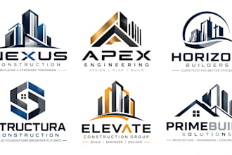 design a professional architecture, construction, engineering structure logo